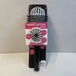 KareCo Hair Brush Womens 4.0" Black Thermal Round Jumbo Blow Out Ceramic BR1015